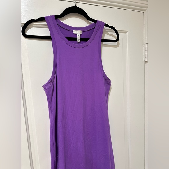 Leith purple midi dress stretch sleeveless Racerback - Picture 4 of 11